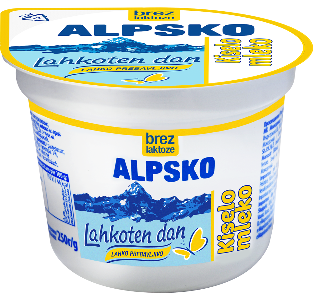 Алпско кисело млеко без лактоза 250 г