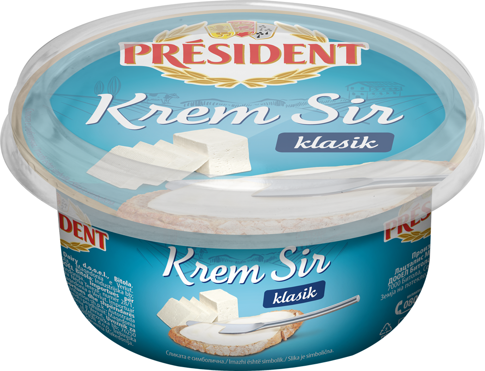 Президент крем сирење класик 140 г